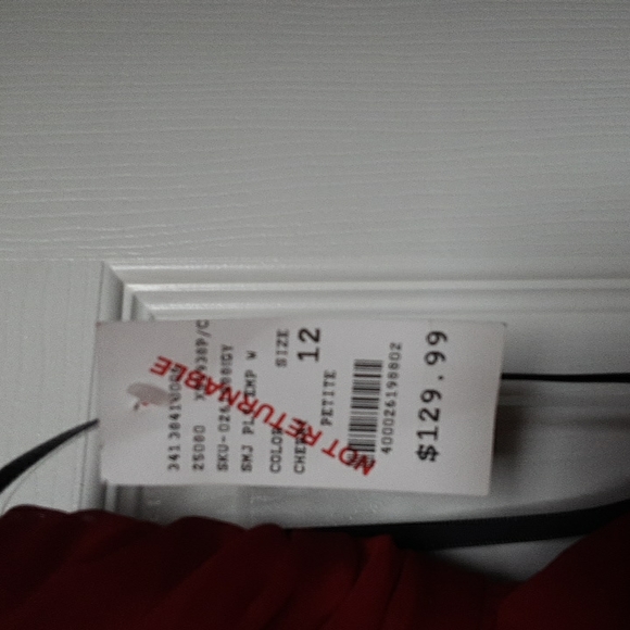 PROM DRESS / PRETTY DARK RED EVENING GOWN SZ 12  Petite NWT - Picture 9 of 14